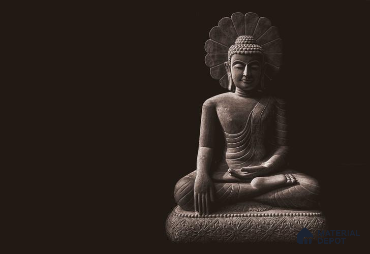 BUD - 13B | Bhuddha Series Abstract Look 52 inches Economy Paper (Customized Size Wallpaper)