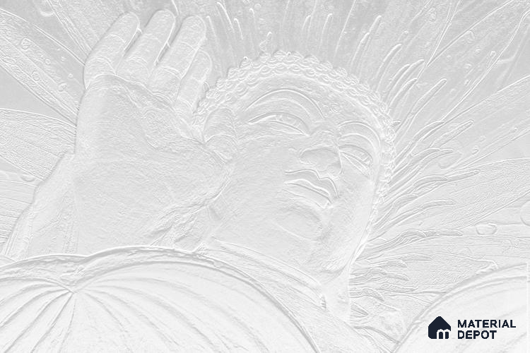 BUD - 17A | Bhuddha Series Abstract Look 40 inches Sandblast Paper (Customized Size Wallpaper)