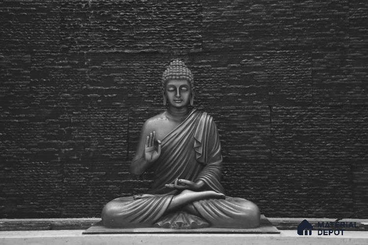 BUD - 22A | Bhuddha Series Abstract Look 52 inches Economy Paper (Customized Size Wallpaper)
