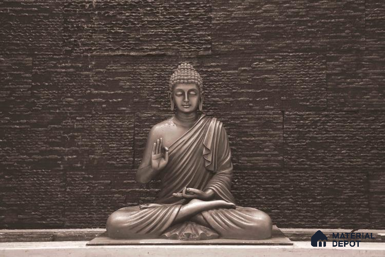 BUD - 22B | Bhuddha Series Abstract Look 40 inches Canvas Paper (Customized Size Wallpaper)