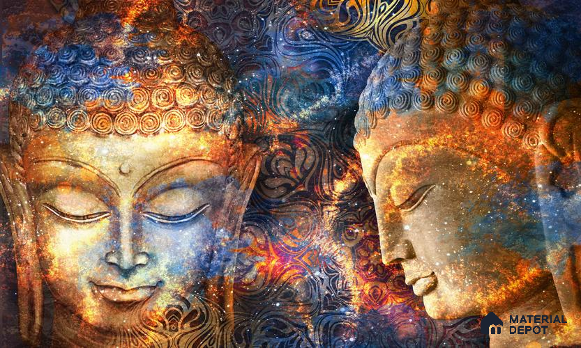 BUD - 23 | Bhuddha Series Abstract Look 50 inches Premium Paper (Customized Size Wallpaper)