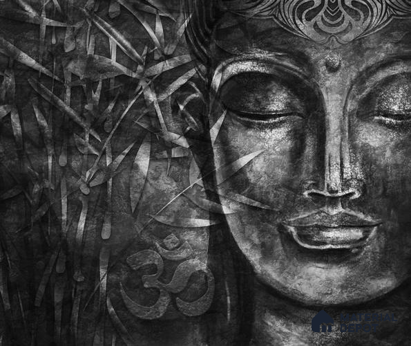 BUD - 24A | Bhuddha Series Abstract Look 52 inches Economy Paper (Customized Size Wallpaper)