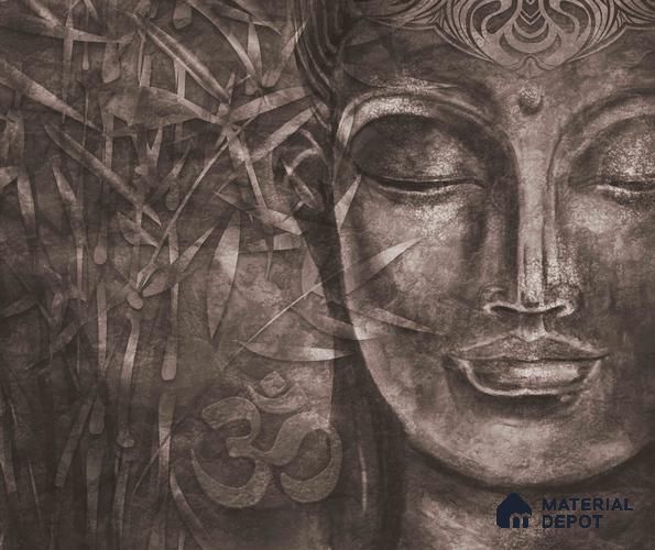 BUD - 24B | Bhuddha Series Abstract Look 40 inches Sandblast Paper (Customized Size Wallpaper)