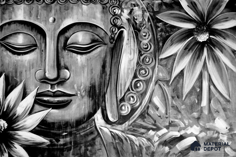 BUD - 25 | Bhuddha Series Abstract Look 50 inches Premium Paper (Customized Size Wallpaper)