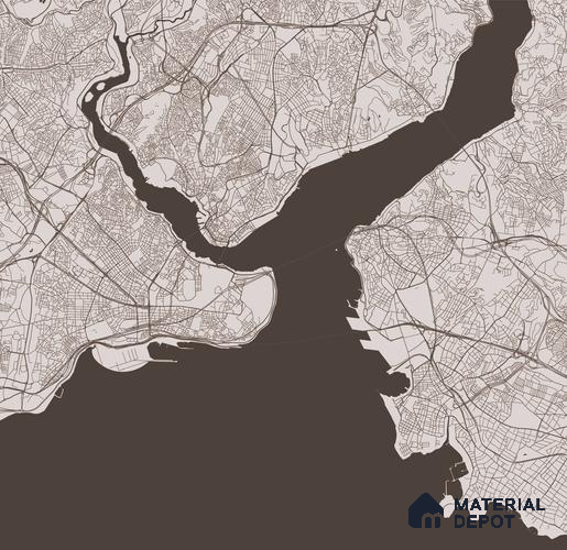 MAO - 24 B | Map Series Map Look 50 inches Premium Paper (Customized Size Wallpaper)