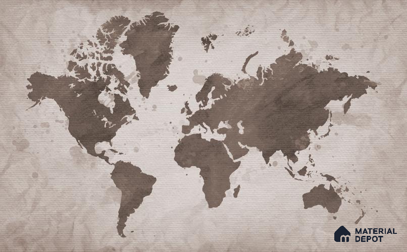 MAP - 03 B | Map Series Map Look 40 inches Sandblast Paper (Customized Size Wallpaper)
