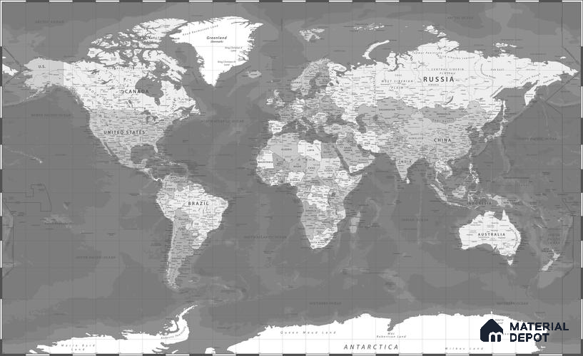 MAP - 09 A | Map Series Map Look 50 inches Premium Paper (Customized Size Wallpaper)
