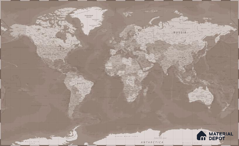 MAP - 09 B | Map Series Map Look 40 inches Sandblast Paper (Customized Size Wallpaper)