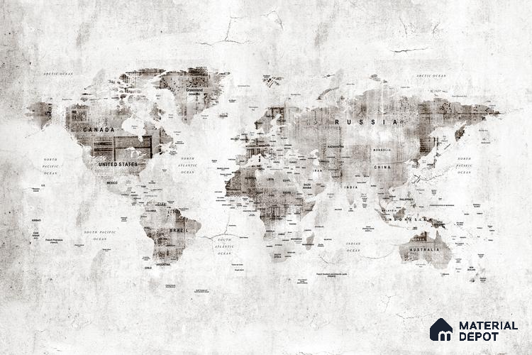 MAP - 20 | Map Series Map Look 40 inches Sandblast Paper (Customized Size Wallpaper)