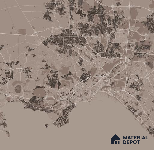 MAP - 25 B | Map Series Map Look 52 inches Economy Paper (Customized Size Wallpaper)