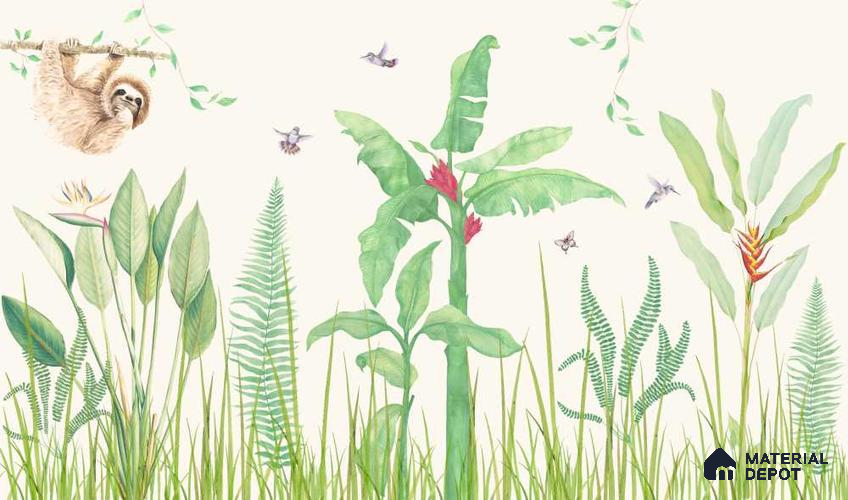 MHM048 | Kid Series Florals Look 50 inches Premium Paper (Customized Size Wallpaper)