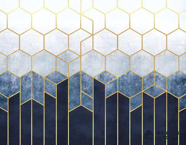MIND047 | Murals Series Geometric Look 40 inches Sandblast Paper (Customized Size Wallpaper)