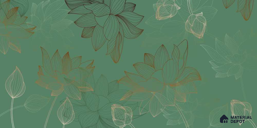 MTV012-2 | Murals Series Florals Look 40 inches Sandblast Paper (Customized Size Wallpaper)