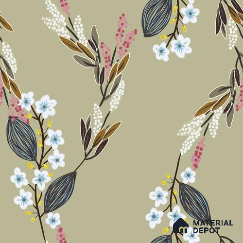 PAK030-4 | Modern Series Florals Look 52 inches Economy Paper (Customized Size Wallpaper)
