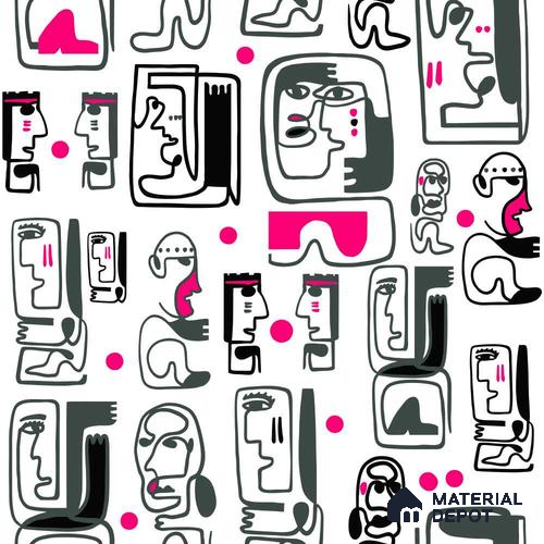 PAK052-4 | Modern Series Abstract Look 52 inches Economy Paper (Customized Size Wallpaper)