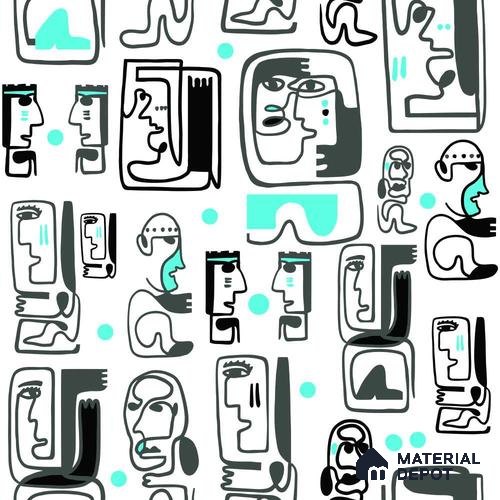 PAK052-5 | Modern Series Abstract Look 52 inches Economy Paper (Customized Size Wallpaper)