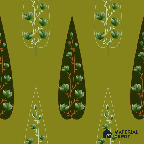PDK027-1 | Modern Series Florals Look 40 inches Sandblast Paper (Customized Size Wallpaper)