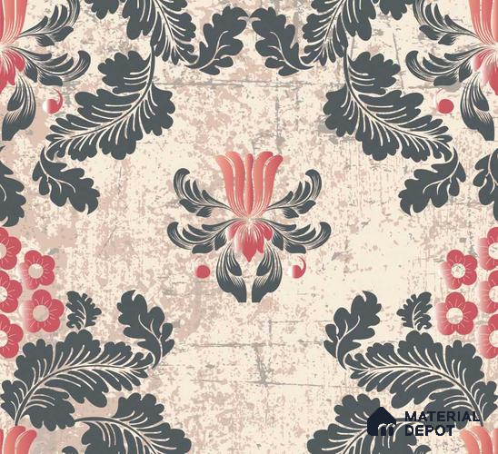PDK040-2 | Traditional Series Florals Look 40 inches Canvas Paper (Customized Size Wallpaper)