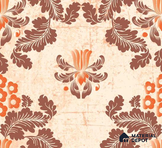 PDK040-4 | Traditional Series Florals Look 40 inches Sandblast Paper (Customized Size Wallpaper)