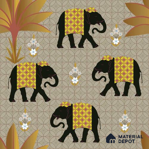 PDK041-5 | Traditional Series Animal Print Look 52 inches Economy Paper (Customized Size Wallpaper)