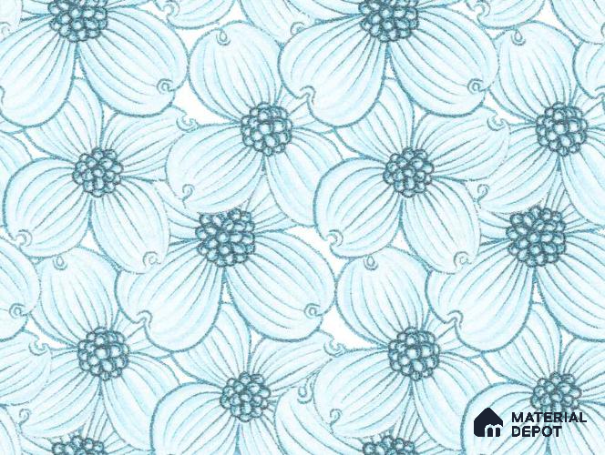 PHM007-3 | Modern Series Florals Look 40 inches Sandblast Paper (Customized Size Wallpaper)
