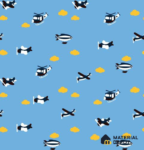 PHM036 - 2 | Kid Series Patterned Look 40 inches Sandblast Paper (Customized Size Wallpaper)