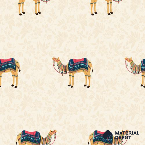 PIC-07 | Pichwai Series Animal Print Look 52 inches Economy Paper (Customized Size Wallpaper)