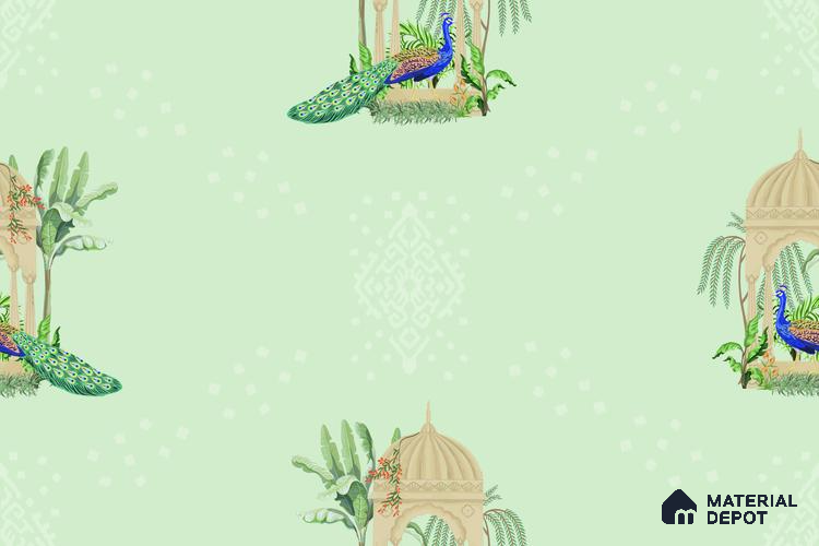 PIC-10 | Pichwai Series Animal Print Look 52 inches Economy Paper (Customized Size Wallpaper)