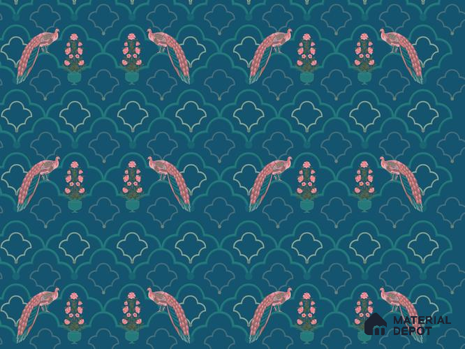 PIC-12-01 | Pichwai Series Animal Print Look 52 inches Economy Paper (Customized Size Wallpaper)