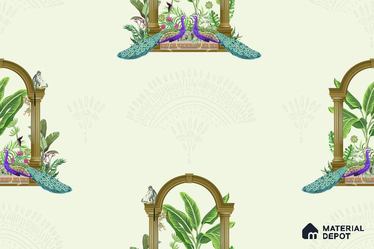 PIC-16 | Pichwai Series Animal Print Look 52 inches Economy Paper (Customized Size Wallpaper)