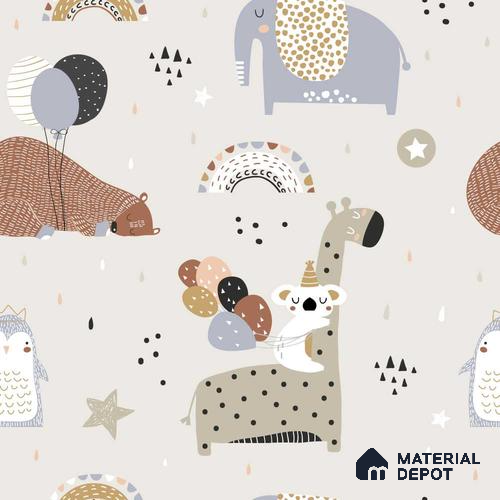 PIND016 | Kid Series Animal Print Look 40 inches Canvas Paper (Customized Size Wallpaper)