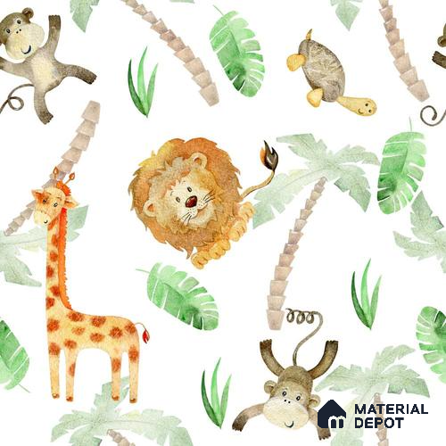 PIND018 | Kid Series Animal Print Look 40 inches Canvas Paper (Customized Size Wallpaper)