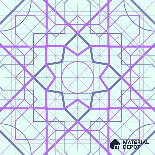 PKR015-2 | Traditional Series Geometric Look 50 inches Premium Paper (Customized Size Wallpaper)