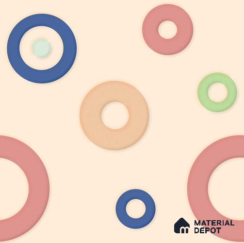 POS017 - 3 | Kid Series Geometric Look 40 inches Sandblast Paper (Customized Size Wallpaper)