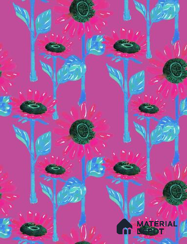 POS036-3 | Modern Series Florals Look 50 inches Premium Paper (Customized Size Wallpaper)