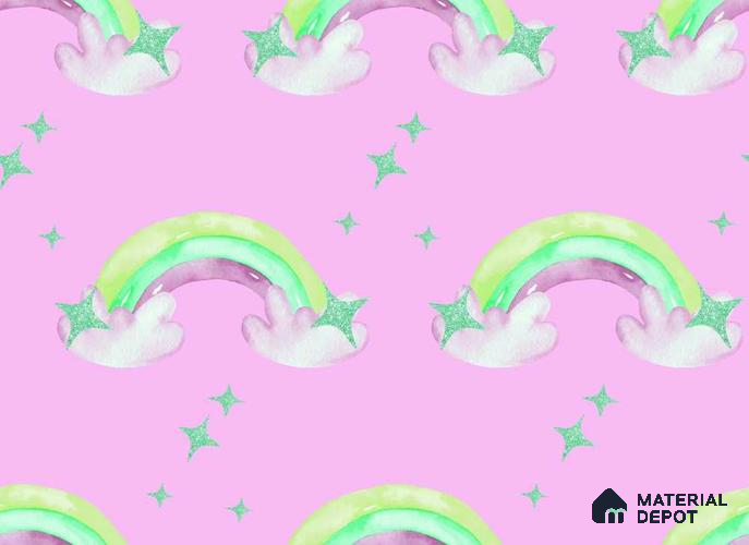 POS040 - 2 | Kid Series Patterned Look 52 inches Economy Paper (Customized Size Wallpaper)
