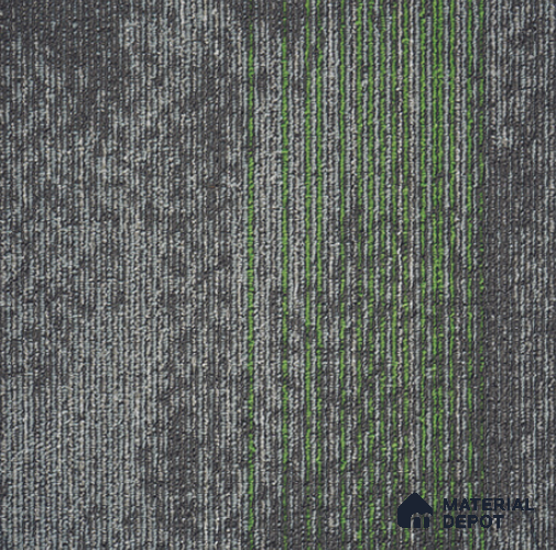 0185- Grey/Green 500x500 mm 100% PP/Eco Back Carpet Tile - 5 mm