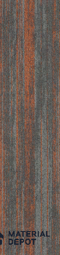 06 Grey/D.Orange 1000x250 mm 100% Nylon/Eco Back Carpet Tile - 4 mm