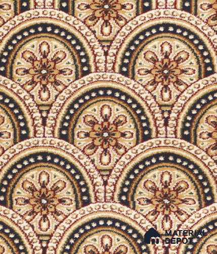 5818-Oriental Ivory Classic Wilton Series 25 Meter x 3.96 Meter Pattern 2 Carpet Tile - 12 mm