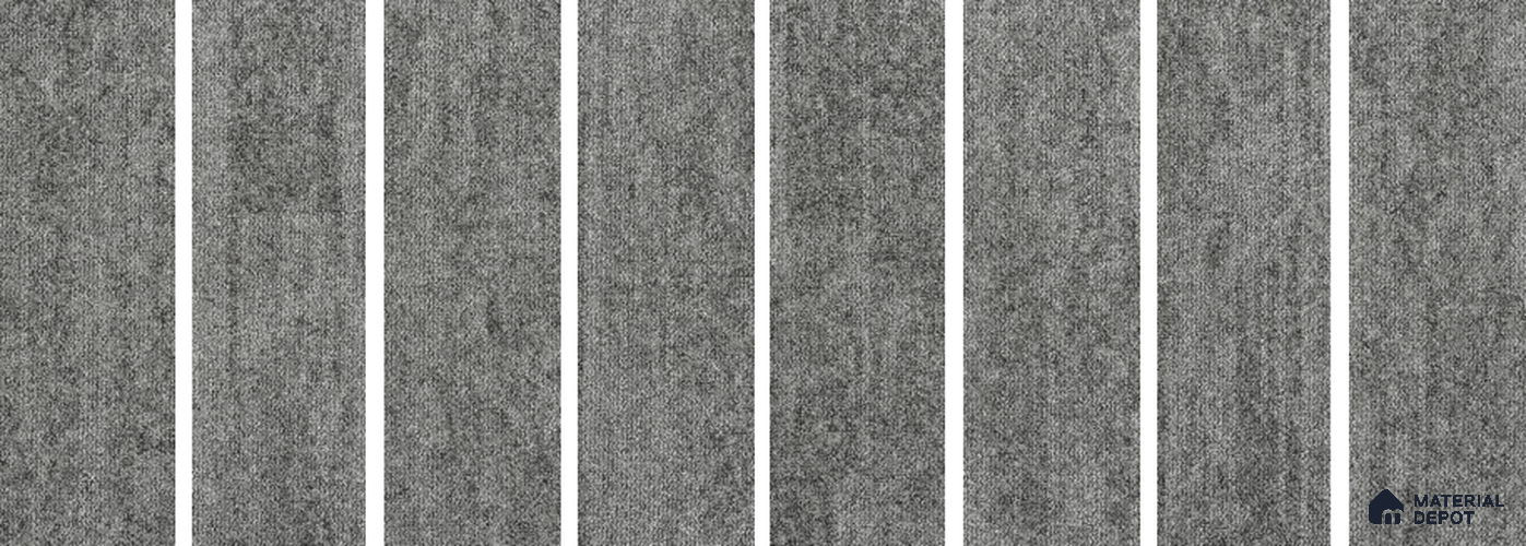 #300 - Shadow Grey 1000x250 mm 100 % PP/ Eco Back Carpet Tile - 5 mm