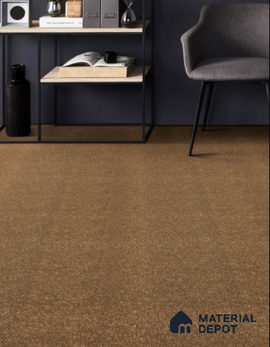 791-SariBrown Royal Touch Series 30 Meter x 4 Meter 100% Solution Dyed DUPONT Super Soft Olefin Fiber Carpet Tile - 16 mm