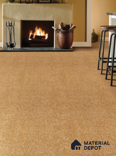 797-DarkGold Royal Touch Series 5.79 Meter x 4 Meter 100% Solution Dyed DUPONT Super Soft Olefin Fiber Carpet Tile - 16 mm