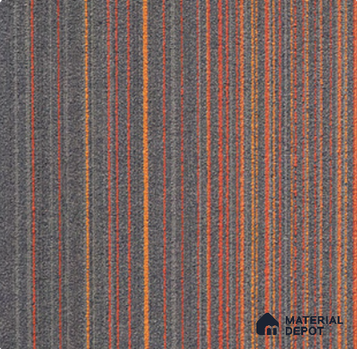 CS 282 B-Orange/Grey Colourspace Series 500x500 mm 100% Nylon Graphic Loop Pile/PVC Back Carpet Tile - 5 mm