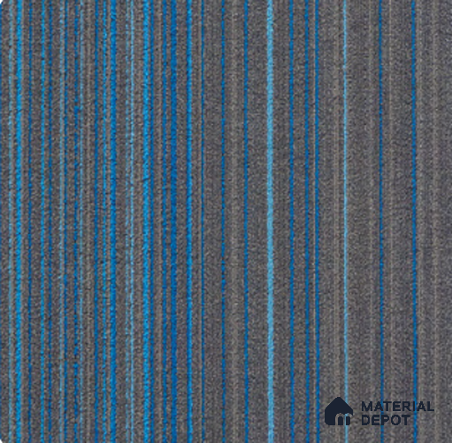CS 284 B-Blue/Grey Colourspace Series 500x500 mm 100% Nylon Graphic Loop Pile/PVC Back Carpet Tile - 5 mm