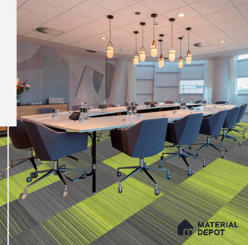 CS 285-Grey Colourspace Series 500x500 mm 100% Nylon Graphic Loop Pile/PVC Back Carpet Tile - 5 mm
