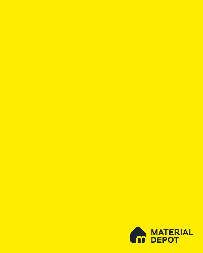 LM 03290 Bright Yellow 8 ft x 4 ft High Gloss Finish Decorative Laminate - 0.8 mm | Suitable for Living Room, Kitchen, Office