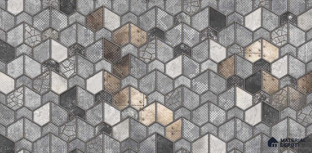 Highlighter Wall Tile TL 05733 B Vitara Dark Verse 4 ft x 2 ft Vitrified Matte Finish - 9 mm | Suitable for Living Room, Bedroom, Bathroom & Foyer