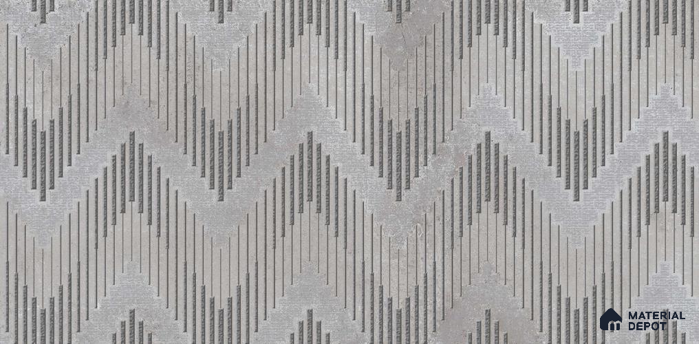 Highlighter Wall Tile TL 05737 Vitara Black Groove 4 ft x 2 ft Vitrified Matte Finish - 9 mm | Suitable for Living Room, Bedroom, Bathroom & Foyer