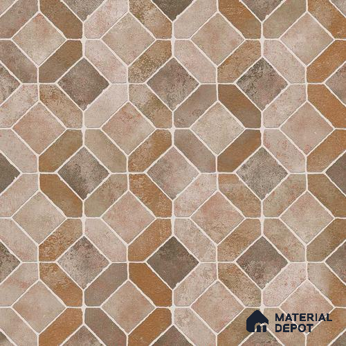 Multifired Moroccan Floor & Wall Tile TL 05722 B Radiance Rustic Blue 2 ft x 2 ft Vitrified Matte Finish - 9 mm | Suitable for Living Room, Bathroom, Kitchen & Backsplash