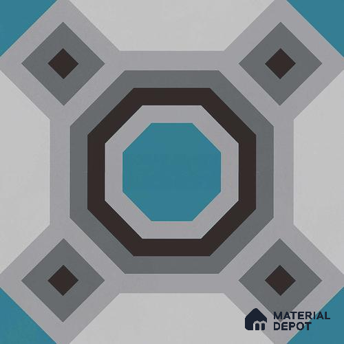 Multifired Moroccan Floor & Wall Tile TL 05695 Zellige Aqua Haven 12 x 12 inch Vitrified Matte Finish - 9 mm | Suitable for Living Room, Bathroom, Kitchen & Backsplash